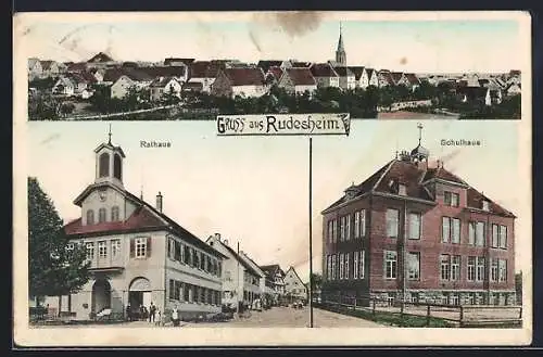 AK Rutesheim, Schulhaus und Rathaus