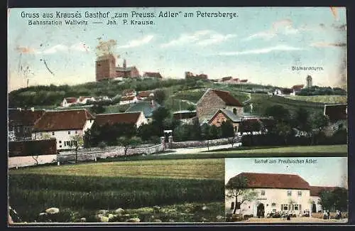 AK Petersberg / Halle, Gasthof zum Preuss. Adler am Petersberge