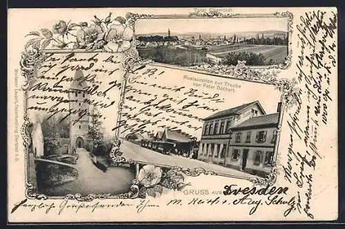 AK Eberstadt / Darmstadt, Restaurant zur Traube, Frankenstein, Totalansicht