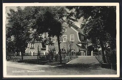 AK Nienburg / Weser, Hotel Weserschlösschen