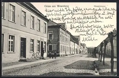 AK Wesenberg / Holstein, Partie in der Hauptstrasse