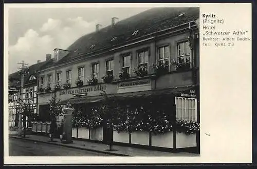 AK Kyritz, Hotel Schwarzer Adler von A. Dedow