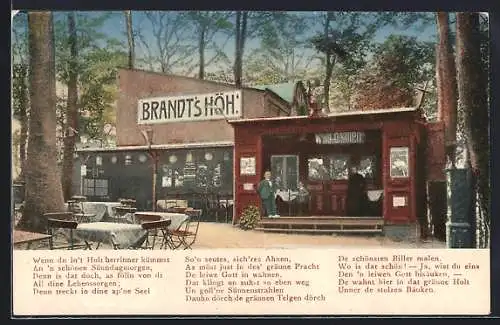 AK Doberan, Gasthaus Brandt`s Höh mit Aussencafé