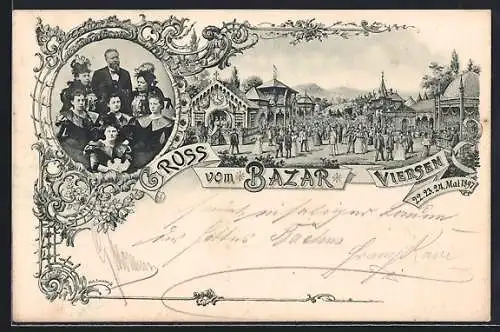 Lithographie Viersen, Volksfest Bazar 1897