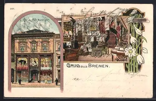 Lithographie Bremen, Kaufhaus Max Baron & Co.