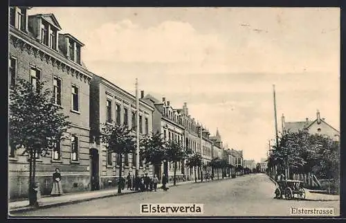 AK Elsterwerda, Partie in der Elsterstrasse