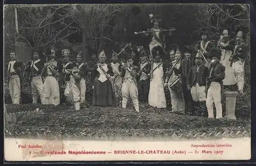 AK Brienne-le-Château, Cavalcade Napoléonienne en costumes historiques, 3 mars 1907