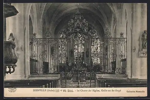AK Dienville, Le Choeur de l`Église, Grille en fer forgé