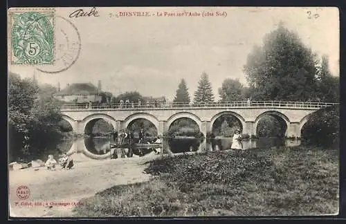 AK Dienville, Le Pont sur l`Aube, côté Sud