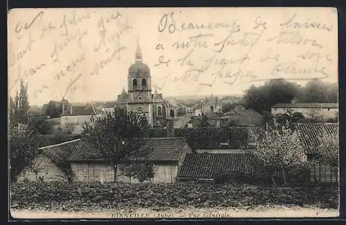 AK Dienville, Vue générale du village et de l`église