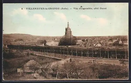 AK Villenauxe-la-Grande, Vue d`ensemble côté Ouest
