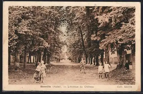 AK Dienville, L`Avenue du Château avec des enfants et des vélos