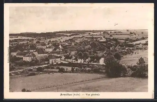 AK Arrelles, Vue générale du village et des paysages environnants