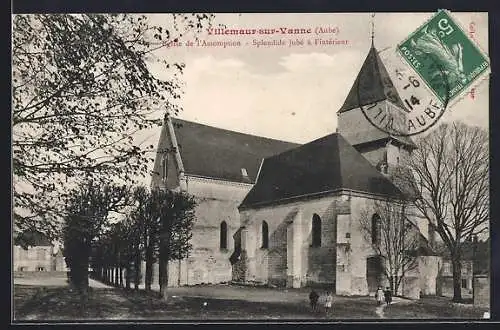 AK Villemaur-sur-Vanne, Église de l`Assomption avec splendide jubé à l`intérieur