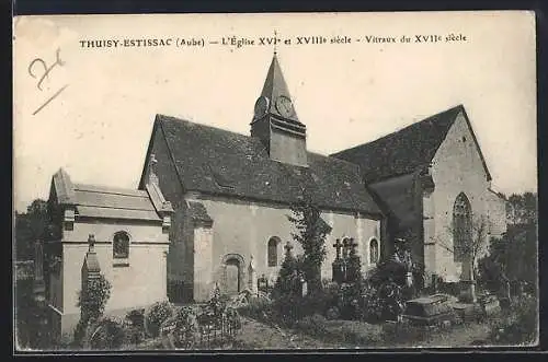 AK Thuisy-Estissac, L`église XVIe et XVIIIe siècle avec vitraux du XVIIe siècle