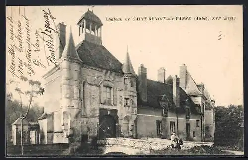 AK Saint-Benoît-sur-Vanne, Château du XVIe siècle et son architecture médiévale