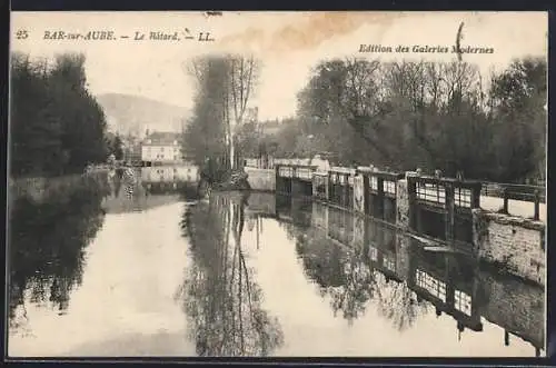 AK Bar-sur-Aube, Le Riard et son paysage fluvial