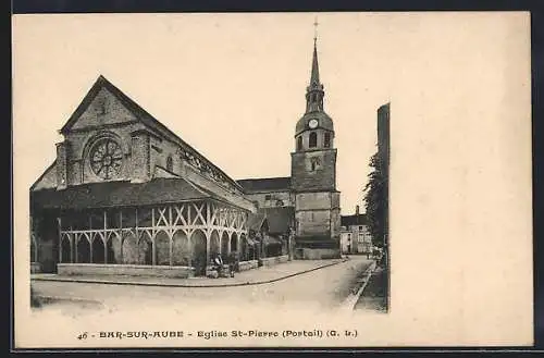 AK Bar-sur-Aube, Église St-Pierre, Portail