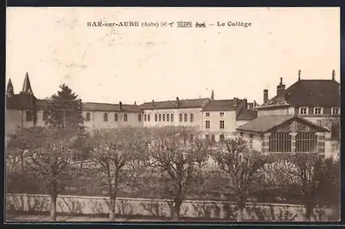 AK Bar-sur-Aube, Le Collège et ses jardins