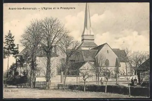 AK Avant-lès-Ramerupt, L`Église et le Presbytère