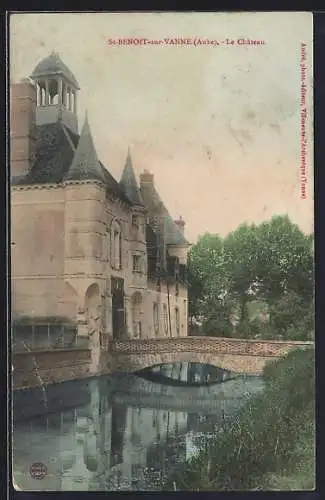 AK Saint-Benoît-sur-Vanne, Le Château et son reflet dans l`eau