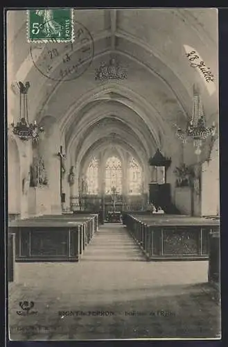AK Bigny-sur-Peron, Intérieur de l`église