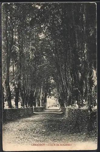 AK Géraudot, Une Allée du Château