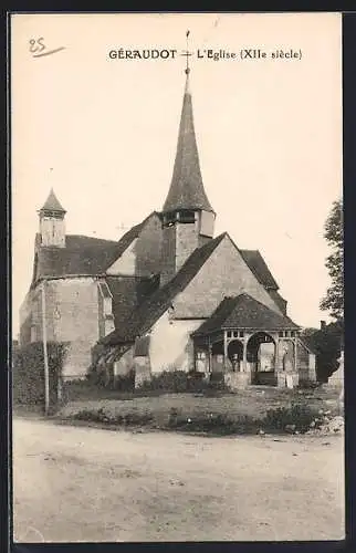 AK Géraudot, L`Église, XIIe siècle