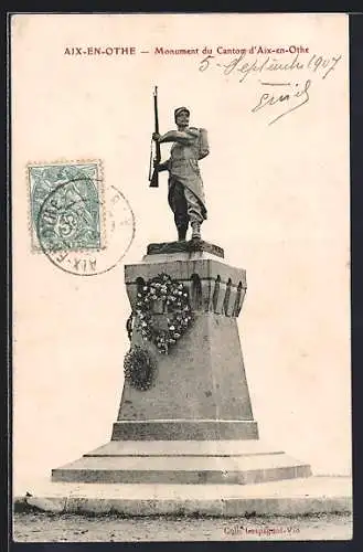 AK Aix-en-Othe, Monument du Canton d`Aix-en-Othe