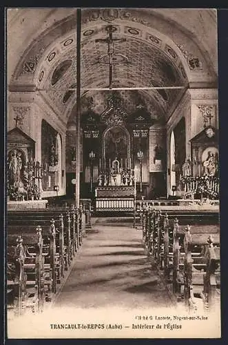 AK Trancault-le-Repos, Intérieur de l`église
