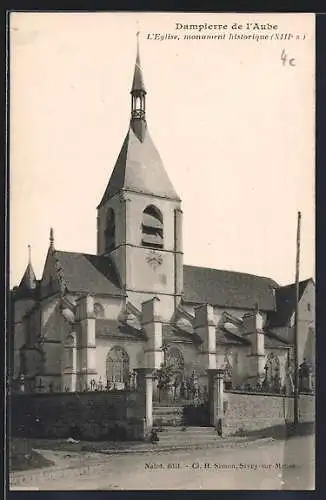 AK Dampierre de l`Aube, L`Église, monument historique, XIIIe s