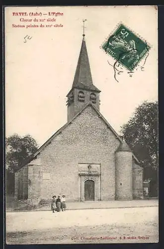 AK Bayel, L`église avec choeur du XIIe siècle et statues peintes du XVIe siècle