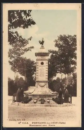 AK Fontaine-les-Grès, Monument aux Morts