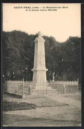 AK Saint-Phal, Le Monument aux Morts de la Grande Guerre 1914-1918