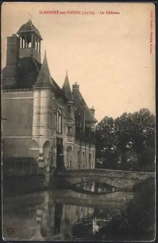 AK St-Benoît-sur-Vanne, Le Château et son reflet dans l`eau