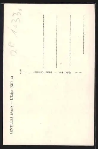 AK Lentilles, L`Église charmante du village