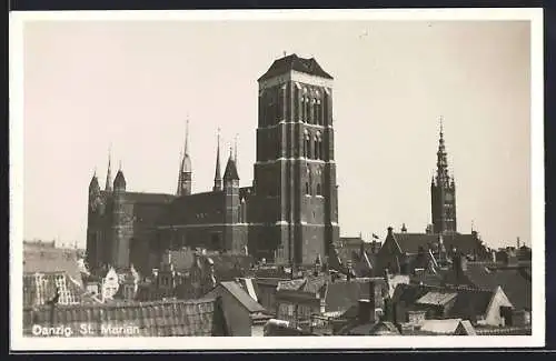 AK Danzig, Blick auf St. Marien