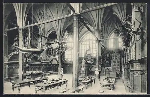 AK Danzig / Gdansk, Innenansicht der Börse