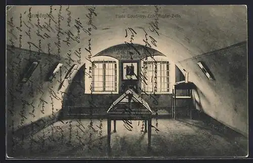 AK Graudenz, Fritz-Reuter-Zelle in der Feste Coubière