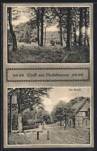 AK Hechthausen, Gut Hutloh und Partie am Bruch