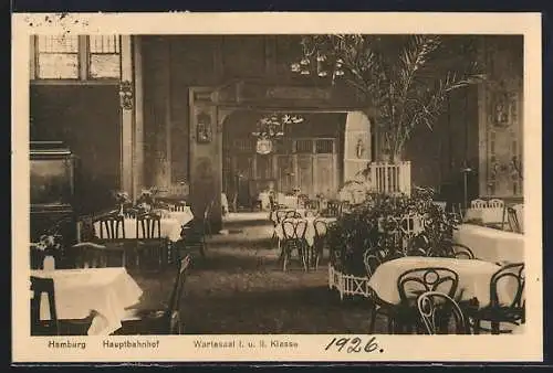 AK Hamburg-St.Georg, Wartesaal I. und II. Klasse im Hauptbahnhof