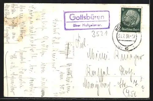 AK Gottsbüren /Reinhardswald, Blick in den Ort