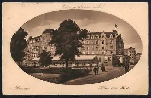AK Bremen, Strasse am Hillmann's Hotel