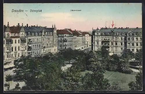 AK Dresden, Dürerplatz mit Dürerstrasse