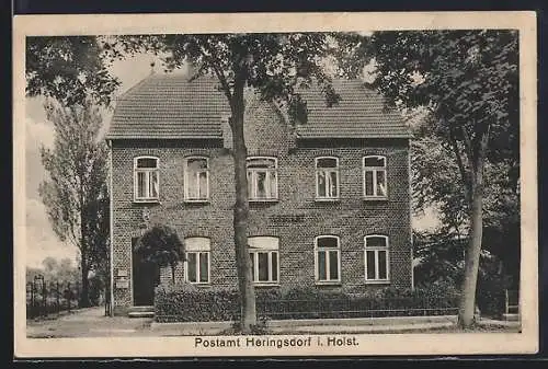 AK Heringsdorf i. Holst., Postamt mit Strassenpartie