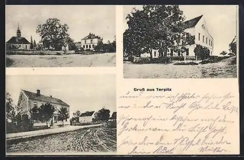 AK Terpitz / Caveritz, Ortspartien, Strassenpartie