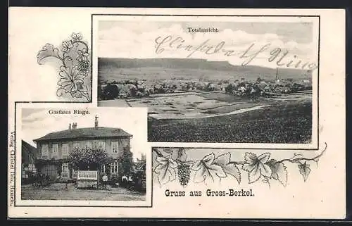 AK Gross-Berkel, Gasthaus Ringe, Totalansicht