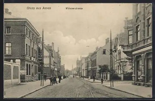 AK Annen / Witten, Partie an der Wittenerstrasse