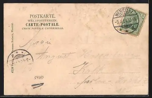 AK Werdohl, Conditorei & Café auf der Kaiserstrasse