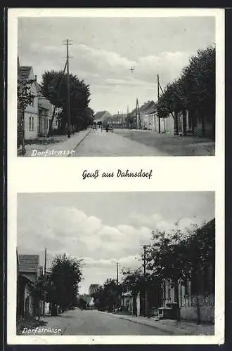 AK Dahnsdorf, Strassenpartien in der Dorfstrasse